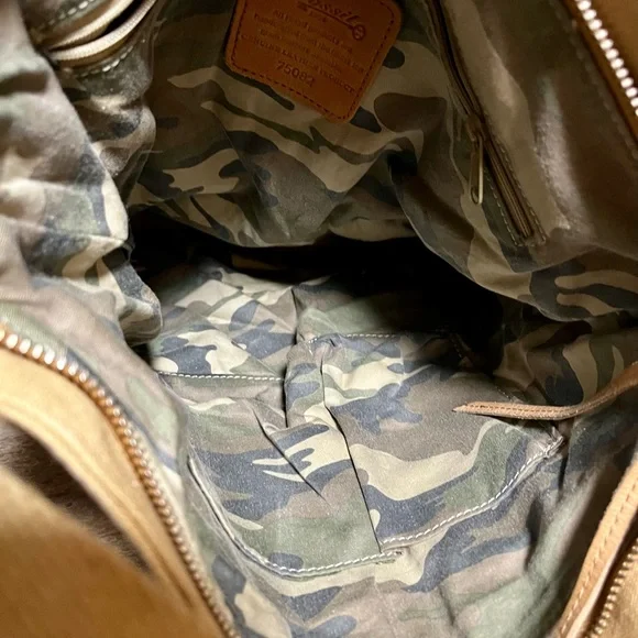 Fossil khaki shoulder/ crossbody bag with studs - Picture 4 of 16